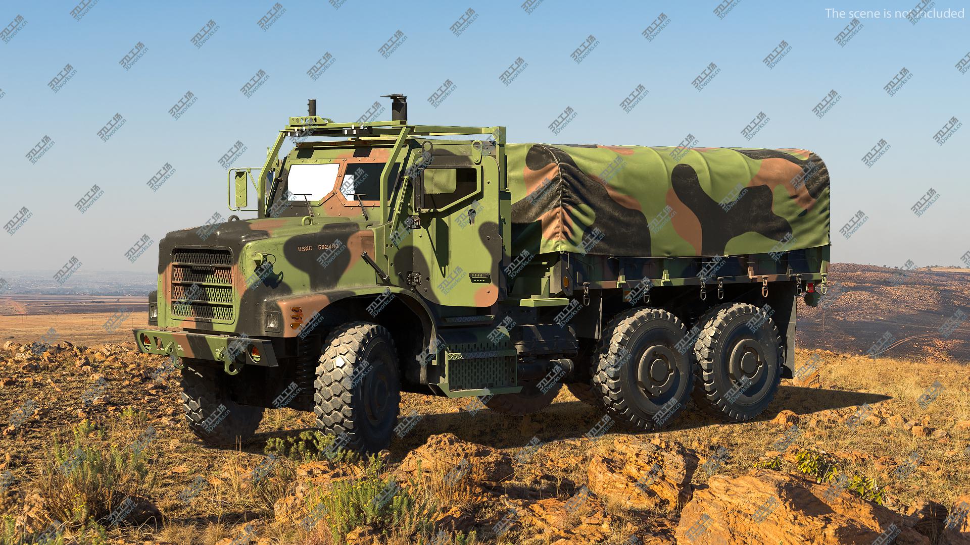 images/goods_img/20210319/3D Medium Tactical Vehicle 6x6 with Tent Dusty Rigged/1.jpg